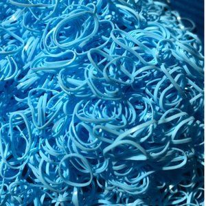 1800 piece Blue hair ties